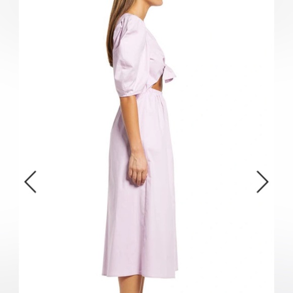 NWT WAYF Lavender twist cutout dress - Picture 3 of 14